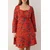 Trendyol Curve Ženska haljina Tbbaw26Ah00047, Bordo
