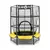 Klarfit Rocketkid 3, žuta, 140 cm trampolin, sigurnosna mreža, bungee opruge