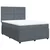 Vidaxl Box spring postelja z vzmetnico temno siva 160x200 cm žamet