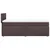 Vidaxl Box spring postelja z vzmetnico temno rjava 80x200 cm blago
