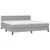 Vidaxl Box spring postelja z vzmetnico LED sv. siva 200x200 cm blago