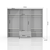JELA Plakar P62B/PN - kolekcija Piano - Kristalno bela/Kristalno Bela HG Lak - 277x226x60 cm