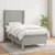 Vidaxl Box spring postelja z vzmetnico svetlo siva 80x200 cm blago