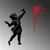Wallity Zidna dekoracija Banksy Metal 09, 48x83 cm & 30x62 cm, 1.5 mm, Crna