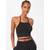 Womens trapezoidal cropped top black