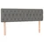 Vidaxl Box spring postelja z vzmetnico LED temno siva 160x200 cm blago