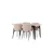 Venture Design Jedilna miza in stol komplet Tempe in Modesto miza 75x140x80 cm rjava