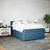Vidaxl Box spring postelja z vzmetnico modra 140x190 cm žamet
