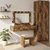 Vidaxl Toaletna mizica Rjava 100 x 40 x 70 cm Konstruiran les