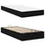 Okvir kreveta s madracem 2 pcs Crna tkanina