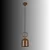 Opviq luster Ringa 20942-B, 1 × E27, tamnobraon
