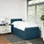 vidaXL Box spring postelja z vzmetnico modra 100x200 cm žamet
