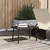 vidaXL Vrtna kavna miza pravokotna rjava 60x40x37 cm poli ratan