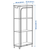 HYLLIS Spojene police s navlakom, providno, 60x27x140 cm