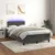 Vidaxl Box spring postelja z vzmetnico LED temno siva 120x190 cm žamet
