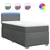 vidaXL Box spring postelja z vzmetnico temno siva 90x200 cm blago