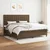 Vidaxl Box spring postelja z vzmetnico temno rjav 200x200 cm blago