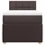 Vidaxl Box spring postelja z vzmetnico temno rjava 100x200 cm blago