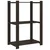 Stalak za pohranu s 3 razine crni 60x38x90 cm masivna borovina