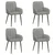 Trpezarijske stolice 4 pcs Baršun Svjetlosiva 57 x 50 x 85 cm
