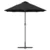 Vrtni suncobran Crna 370 x 197 x 239 cm Poliester i aluminij