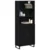 Highboard 2 pcs Crni hrast Konstruirano drvo