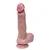 Silikonski dildo sa kožicom i realističnim testisima 21 cm