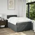 Vidaxl Box spring postelja z vzmetnico temno siva 120x200 cm blago