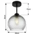 BRILAGI - LED plafonski luster R GLASS 1xE27/60W/230V prečnik 25 cm crna/dimljeno-siva