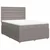 vidaXL Box spring postelja z vzmetnico taupe 140x190 cm blago