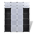 vidaXL Modularni ormarić s 18 pretinaca crno-bijeli 37x146x180,5 cm