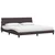 vidaXL vidaXL Postelja z vzmetnico temno rjava 200x200 cm blago, (22054090)