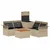 Set sofe 6 pcs 4-Broj sjedala Bež i svijetlo siva