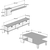 Hanah Home Set TV Komoda i klub sto Hrast-Beli