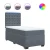 Box spring krevet s madracem tamnosivi 90x200 cm baršunasti