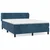 Vidaxl Box spring postelja z vzmetnico temno modra 140x190cm žamet