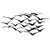 Opviq Zidna dekoracija Herd Of Birds, 120x55 cm, 1.5 mm, Crna