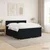 vidaXL Postelja boxspring z vzmetnico Črna 140 x 190 cm Blago