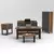 Hanah Home Kancelarijski set Braon-Antracit