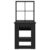 Stol s policom Crni hrast 122 x 67 x 145 cm Konstruirano drvo