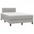 vidaXL Box spring postelja z vzmetnico LED sv. siva 120x190 cm blago