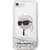 Karl Lagerfeld iPhone 7 / 8 / SE 2020 / 2022 silver hardcase Glitter Karl Head (KLHCI8LNKHCH)