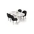 Hanah Home Trpezarijski set, 5 komada, Crni