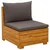 Set vanjskih sofa s jastukom 3 Komad Smeđa Čvrsto drvo akacije
