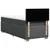 Vidaxl Box spring postelja z vzmetnico temno siva 90x200 cm blago
