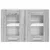 vidaXL Viseča omarica s polico Riga 2 pcs Siva Sonoma 60 x 31 x 40 cm