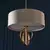 Endon 95212 - Luster na lancu 3xE27/10W/230V, prečnik 60 cm, siva/mesing