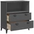 Regal za knjige VIKEN antracit sivi 80 x 40 x 90 cm drveni