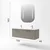 Skye Decor Set kupatilskog ormarića sa umivaonikom i ogledalom, 2 dela, Sivi