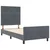 vidaXL vidaXL Postelja Temno Siva 90x200 cm Velur, (22049422)
